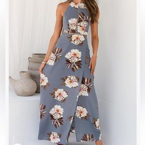 Zesica Halter Maxi Dress
